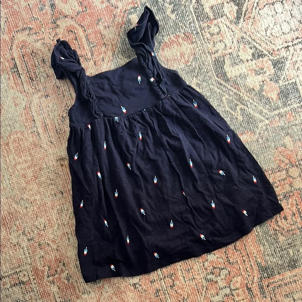 BabyGap Toddler Girl Navy Blue Popsicle Print Dress Size 3t